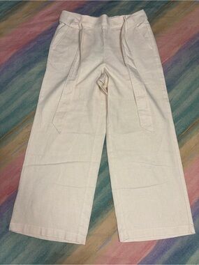J. Crew  Belted Linen Blend Pants wide leg size 8